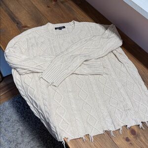 Cream Cable Knit Sweater